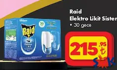 RAİD ELEKTRO LİKİT SİSTEM 30 GECE fiyat ve kampanya bilgisi
